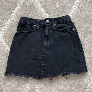 Madewell Black Denim Skirt